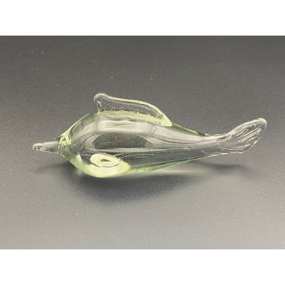 Blown Glass Marlin Figurine Paperweight Handmade Ngwenya Glass Small Clear - Picture 2 of 6